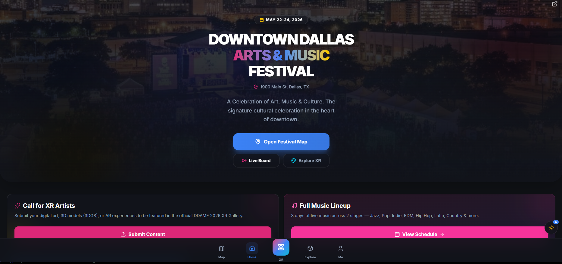 Downtown Dallas Arts & Music Festival - RealityShift XR Experience